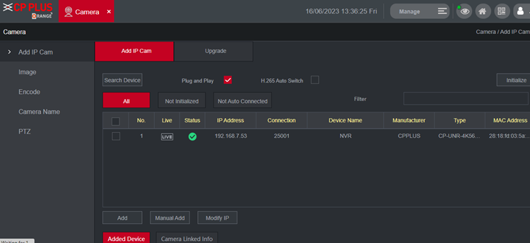 cp plus default password nvr