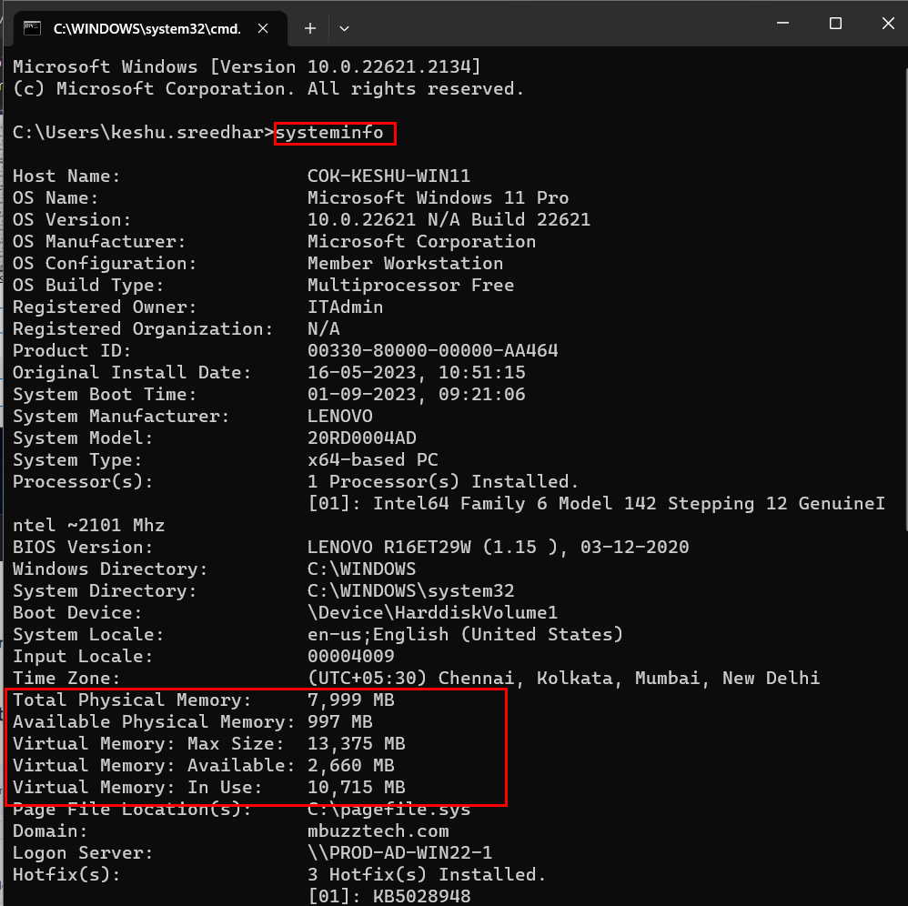 Checking Memory Details & RAM Diagnosis with Windows Memory Diagnostic Tool